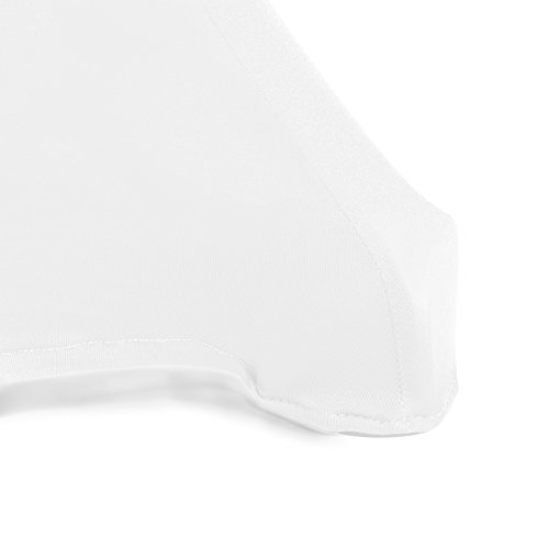 Vanage Stretch-Husse für Stehtische / Bistrotische in weiß – Stehtischhusse für einen Tischdurchmesser von 70 – 80 cm – Outdoor-Tischdecken für Feiern und Veranstaltungen – eleganter Tischüberzug - 2