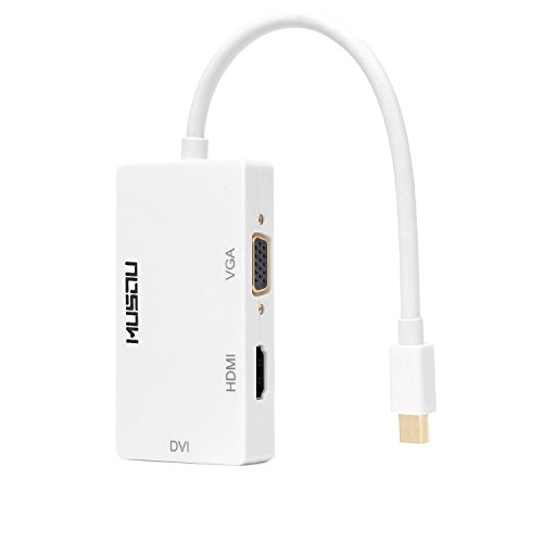 Musou 3 in 1 Mini Displayport to HDMI DVI VGA Cable Male to Female Adapter - 3