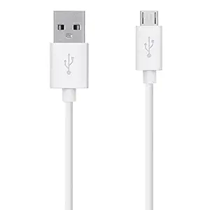 Lenovo K6 Note Compatible USB Cable Data Charging Cable Original Like Data Cable || Micro USB Fast Charging Cable || Sync Cable || Charger Cable For Power Bank, Car Plug in Usb | Quick Charge Cable Speed Upto 2.4 Amp || High Speed Data Transfer Cable With Mobile Tablet PC Laptop Android Smartphone V8 Cable - White