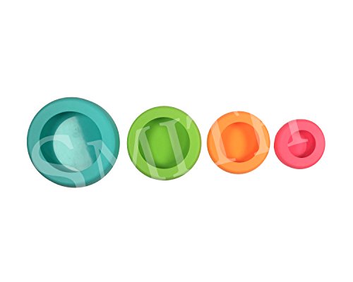 Smith’s 4er-Pack wiederverwendbare Silikon-Nahrungsmittelretter für Obst und Gemüse in Lagerbehältern – 4 Größen in Tropisch - 3