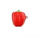 Produktbild Gemüse Airpod Hülle für Apple Airpods 1&2, SevenPanda Cute 3D Cartoon Weiche Silikon Hülle, Kawaii Fun Cool Keychain Skin, Fashion Color Hülle für Mädchen Kinder Jungen Air pods - Bunter Pfeffer - Rot