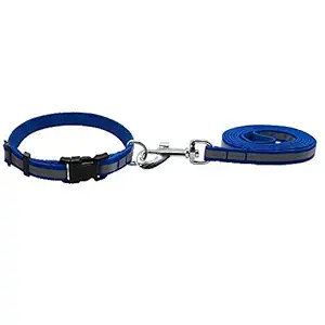 Smarty Pet Reflective Nylon Dog Collar and Leash Set for Puppies and Dogs 10mm, (Color May Vary)