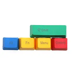 MAXBELL Upgraded PBT Pudding Thick RGBY Keycaps for Mechanical Keyboards A