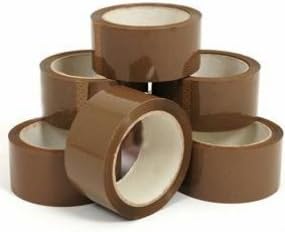 Pack King 3 X 6 ROLLS BROWN/BUFF PACKING TAPE, PARCEL TAPE