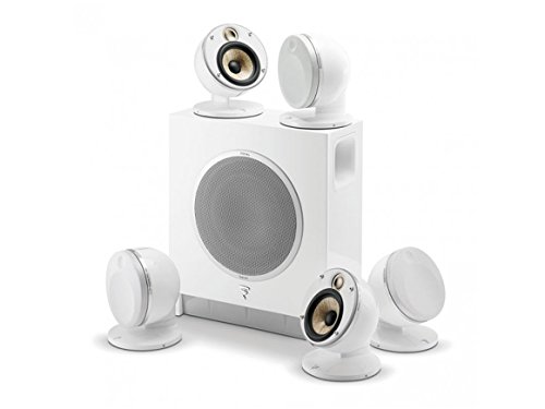 Focal Dome Flax 5.1 Satelliten-Lautsprecher inkl. Wireless-Subwoofer, Weiss