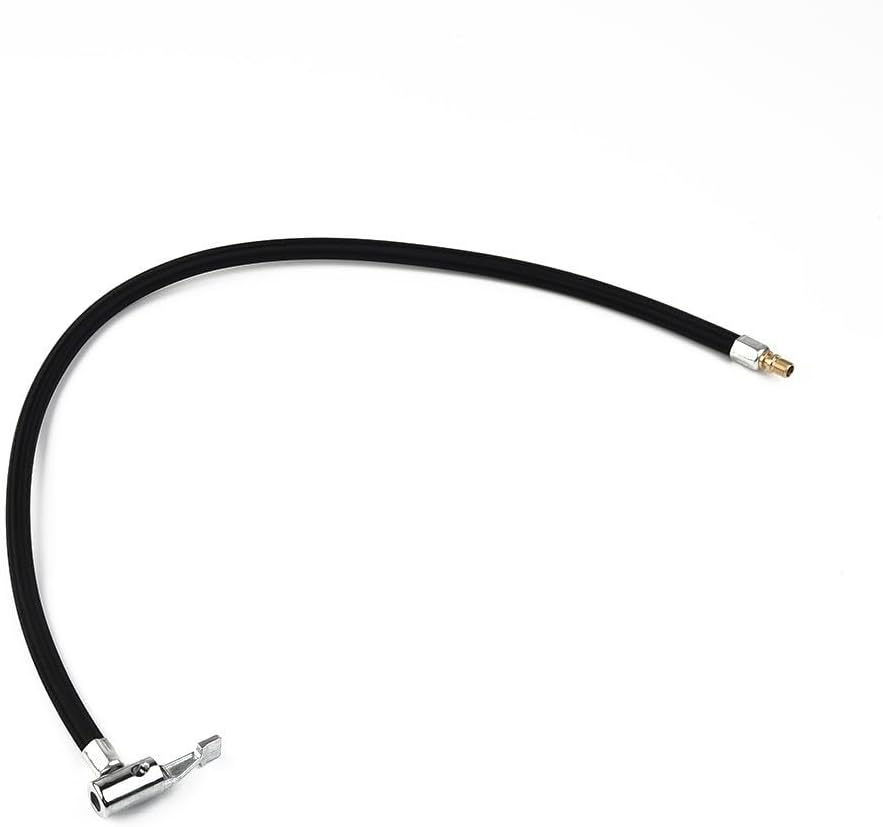 Yhenlovtt Tyre Inflator Hose Adapter with 60cm Extension Pipe and M8 Thread Connector, For Durable Rubber and Metal Construction for Car, Motorcycle and