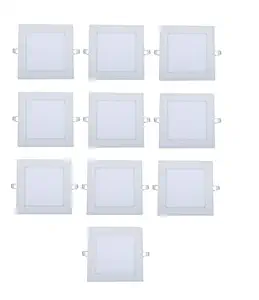 Original Aluminium 15W Square Led Panel Light, White(Pack of 10)