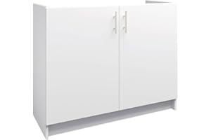 JD Greta Fixed Height 1000mm Kitchen Sink Base Cabinet Floor Unit (Without Worktop) – White Matt