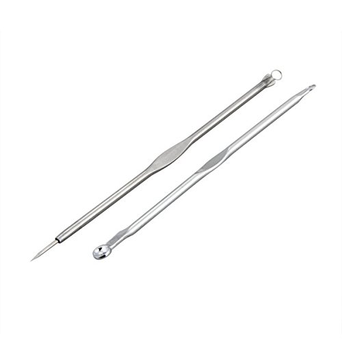 Foxpic Komedonenquetscher Mitesser Akne Pickel Nadel Unreinheiten Abzieher + Clip - 2