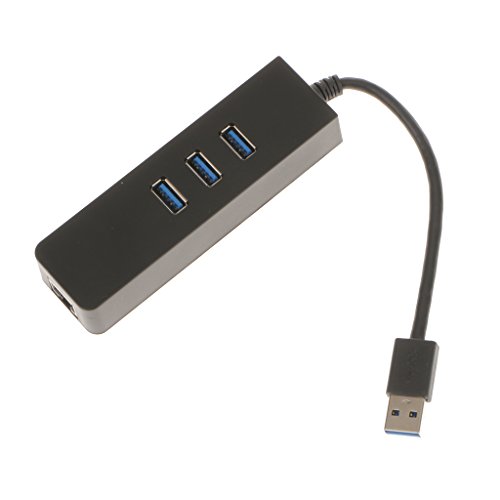 Gazechimp USB 3.0 3-Port Hub inkl. Gigabit Ethernet LAN / Netzwerkadapter RJ45 100MBPS - 3