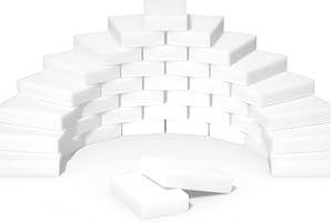 POWOBEST Magic Sponge Eraser,50 Pack White Melamine Sponge Foam, Multi-Purpose Washing Up Cleaning Scourers Sponge, Scrub Non-Scratch Cleaner for Kitchen, Dish, Bathroom