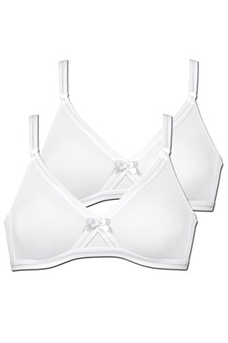 Naturana Pack of 2 Soft Cup Bra 805220 36 A 2 x white