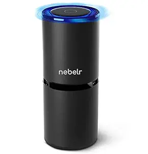 Nebelr Air Purifier Ionizer - For Home, Office, Car - 10 Million Negative Ions - Kills 99.9% Viruses - Removes PM2.5 & Dust - Designed in Japan - Bundle with Wall Charger