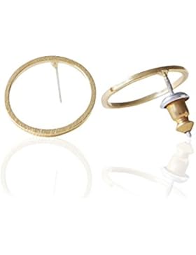 Ohrstecker Kreis Geo 18k vergoldet