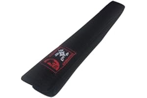 Budodrake Correa negra de 4 cm de ancho, karate judo taekwondo aikido cinturón negro