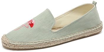 SHOESHAOGE Women'S Shoes Linen Summer Fall Comfort Espadrilles Loafers &amp;Amp; Slip-Ons For Casual Blue Beige Black,Blue,Us7.5 / Eu38 / Uk5.5 / Cn38
