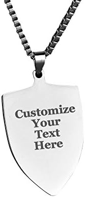 Sirwolf Custom Personalized Arc Necklace, Stainless Steel Necklace for Men, Women,Girls, Teens