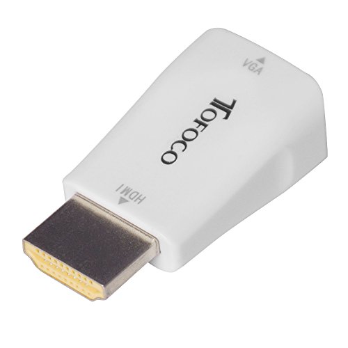 TOFOCO 1080p HDMI Stecker auf VGA Buchse Adapter Converter für PC, Laptop, DVD, Desktop, Ultrabook, Notebook, Intel Nuc, Macbook Pro, Chromebook, Appletv, Roku Streaming Media Player, Kabel Box, TVBOX oder anderen HDMI Eingang Geräte Weiß - 3