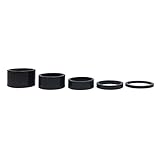 5PCS New Quality Alloy Black Headset Spacers 1 1/8