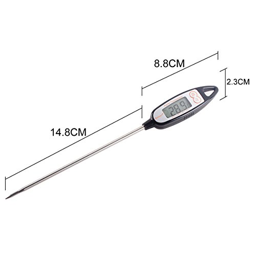 Dailyart Edelstahl-Kochthermometer – Digitaler LCD-Bildschirm, Korrosionsschutz mit langer Sonde, Barbecue Grill Thermometer, automatischer Abschaltung - 2