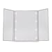 Modern Compact And Portable Tri-Fold Out White Battery Operated Love Heart LED Make Up Cosmetic Vanity Mirror Light
