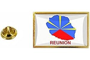 Akachafactory pins pin Badge pin's Drapeau Pays Carte departement Reunion ile
