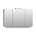 Produktbild Mebasa MYB904511T Spiegelschrank Telia 3D-Effekt, 3 Türen, 6 Glasablagen, Softclose, mit Beleuchtung, vormontiert