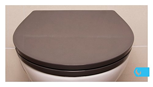 WC Sitz schiefergrau Bullseat 1.2 Design • Absenkautomatik / Softclose • abnehmbar • easyclean • Toilettendeckel • Klobrille • hochwertiges Duroplast - 9