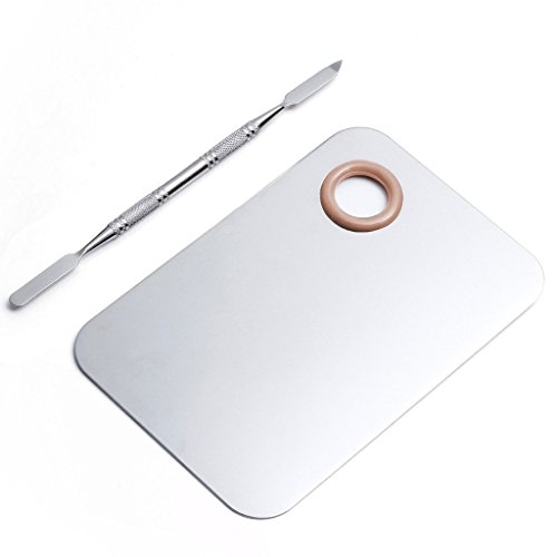 Your Choice NEW Stainless Steel Professional Pro Cosmetic Makeup Palette Spatula Makeup Artist Tool for Mix Foundation Shades (150x100MM)