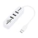 Produktbild Wokee 2 in 1 Typ-C OTG USB 2.0 Hub mit Smart-Ladeanschluss für Telefon, Konverter und Netzteil SD / TF-Kartenleser (Weiß)