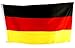 Produktbild schwarz rot gold Fußball Fahne EM / WM Flagge aus Stoff für Fahnenmast 2 Befestigungsösen Wind- und Wetterfest, Fanartikel Europameisterschaft 2016
