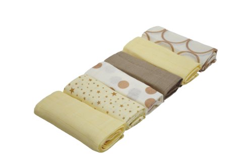 Cuddles Collection Muslin Squares (Printed, Pack of 6)