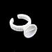 Approx.100pcs Eyelash Extension Disposable Glue Holder Rings 2-Slot S