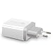 Produktbild Wokee USB Ladegerät,Ladeadapter mit EU/US Stecker,Ladegerät Ladekabel – Weiss,30 Watt 3 Ports USB Quick Charge 3.0 Ladegerät QC3.0 Ladegerät (EU)