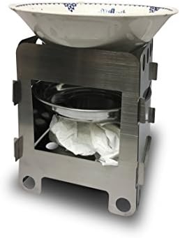 *HandyHeat* Outdoor Portable Steel STOVE -- Camping -- Backpacking -- Hiking Stove - Fits In Your Pocket - Quick Assemble - Easily Makes Hot Food and Hot Drinks On The Go!