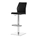 Produktbild Barhocker Sora Echtleder Schwarz Leder Chrom - höhenverstellbar - Tresenstuhl Barstuhl Bar Hocker Stuhl Home24 NEU