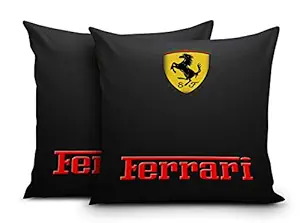 DreamVio Super Imported Micro & Velvet Car Cushions/Pillows for Your Car (12x12 Inches) Set of 2 Style 19