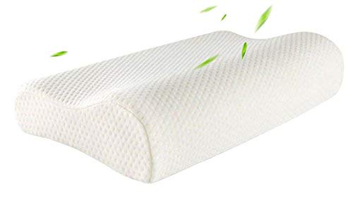 Almohada estándar de espuma viscoelástica, apoyo y amortiguación de la cabeza y de los hombros para relajar el cuello y la espalda; almohada ortopédica