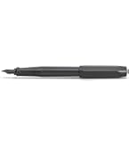 Kaweco SPECIAL Stylo plume noir en aluminium au format octogonal huit cants I Stylo-plume exclusif pour cartouches d'encre avec boîte cadeau en métal I Largeur de la plume : M