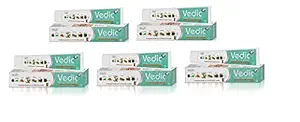 Vringra VEDIC HERBAL Toothpaste for healthy & Shining Teeth | A unique Blend of 14 Precious Herbs | Neem,Meswak,vajardanti,Pudina,laung Babul & Many More | Ayurvedic Toothpaste, Pack Of 5