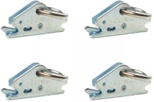 LOADCARE Lot de 4 ferrures d'arrimage pour rail d'arrimage combiné, 1000 daN, en acier allié, voiture, camion, SUV, camionnette, moto, ATV, UTV, motoneige, bateau, remorque, tricycle