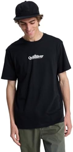 Quiksilver Maglietta a Manica Corta Fineline SS Uomo Nero