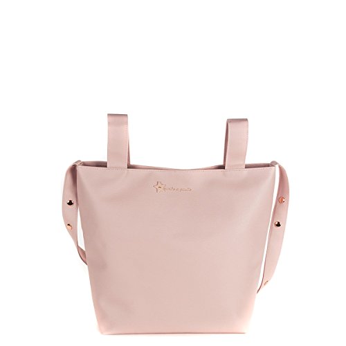 Pasito a Pasito - Nappy Bag or Purse for Buggy Elodie in Imitation Leather Nude Buggy Bag, Very Elegant and Practical, Carry All You Need for Your Baby