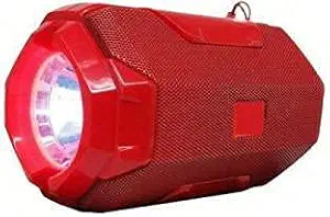 G Bass A_O-106 Wireless Bluetooth Speaker with High Bass Clear Sound/Long-Lasting Battery/FM Radio/MIC/SD & AUX Slot (Red)