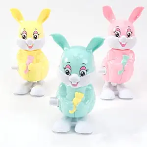 NGEL Cute Clockwork Bunny Toys || Toy for Toddlers || Jumping Rabbit for Girls & Boys || Crawling Toys for Birthday Gift - Multicolour ( Pack of 1 )