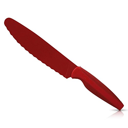 Edelstahl Sandwichmesser Sandwich Messer Edelstahlmesser Rot 30 cm