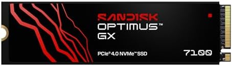 SANDISK Optimus GX 7100 NVMe SSD 500 GB (fino a 7.250/6.900 MB/s velocità di lettura e scrittura sequenziale, PCIe 4.0, M.2 2280, BiCS TLC 3D CBA NAND, SANDISK DASHBOARD)