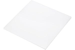 Rebower 254x254x6mm UHMW Polyethylene Sheets Ultra High Molecular Weight White Plastic Sheet [for Home, Industrial]