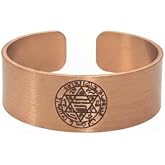 G&uuml;ney Jewelry Store Hz. Copper Ring Metallic with Solomon's Seal Embroidered