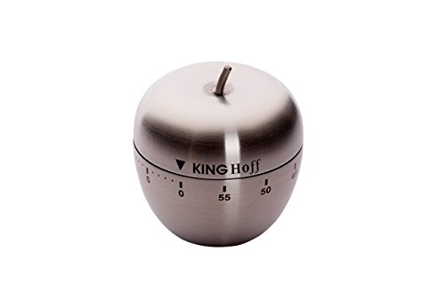Edelstahl (ca 6x6 cm) Premium Design Küchentimer Eieruhr Küchenuhr Apfel
